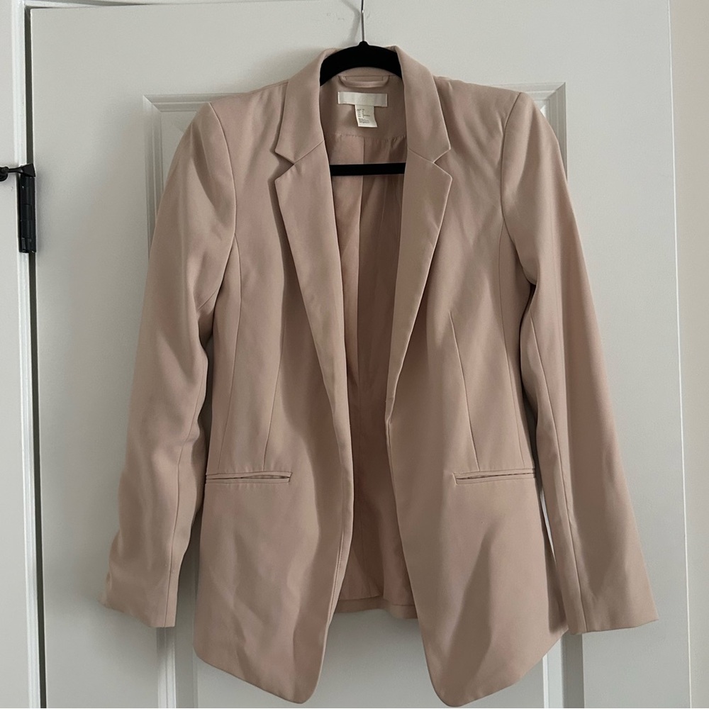 H&M blazer. Blush pink. Size 4.